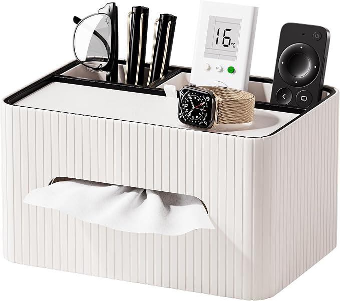 KINGFOM Leather Tissue Box Cover by KingfomLeatherHomeOfficeDecor