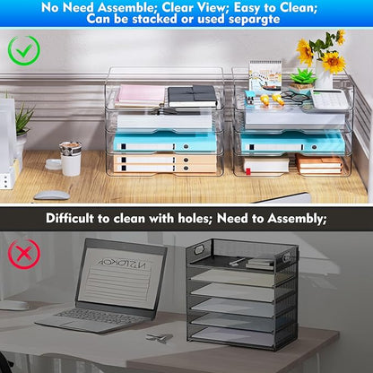 Paper Organizer Letter Tray, Versatile Desk document Organizer–A4 Paper - Image 3