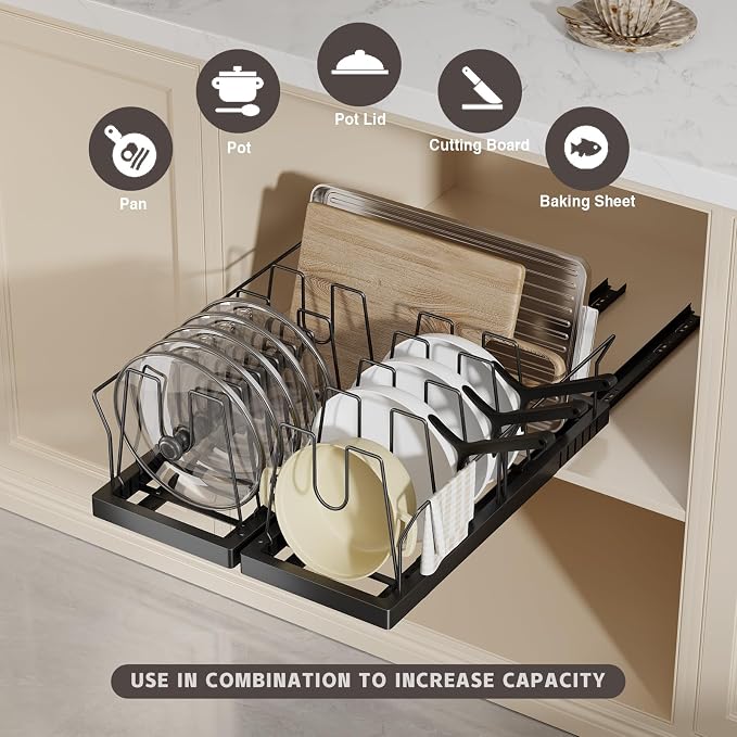 Pots and Pans Organizer Under Cabinet - Image 2
