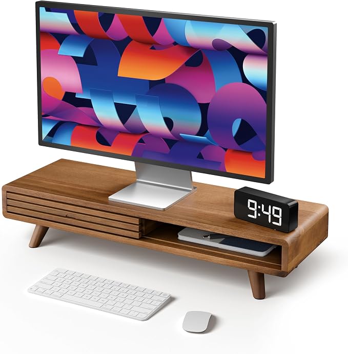 Tinamo 24" Wood Monitor Stand Riser by TINAMO