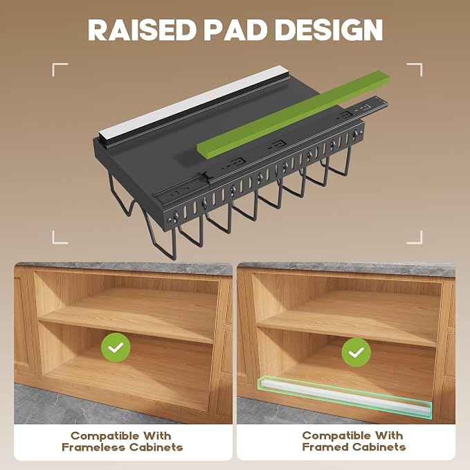 Pull Out Pots and Pans Organizer Under Cabinet, Sliding Lid Holder and Pan Rack - Image 3