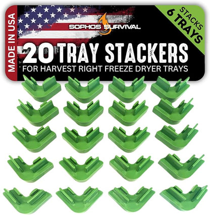 20 Pc Original Tray Stackers for Harvest Right Freeze Dryer Trays – Stacks 6 by SophosSurvival