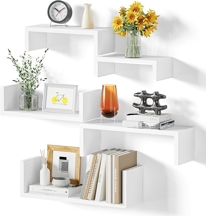 SRIWATANA White Floating Shelves by SRIWATANA