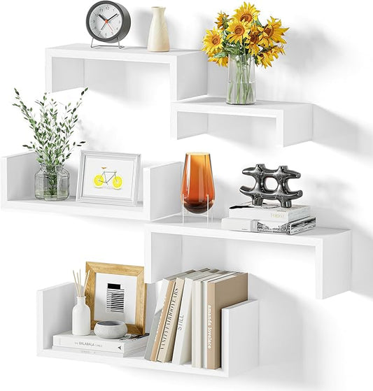 SRIWATANA White Floating Shelves by SRIWATANA