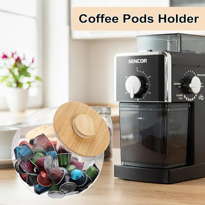 ELLDOO Clear Slanted Plastic Storage Jar - Image 2