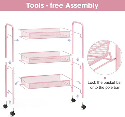 TOOLF 3 Tier Rolling Utility Cart - Image 3