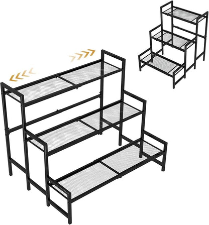 Garden 4 you 3 Tier Expandable Stair Style Metal Plant Stand, Adjustable Garden by Garden4you