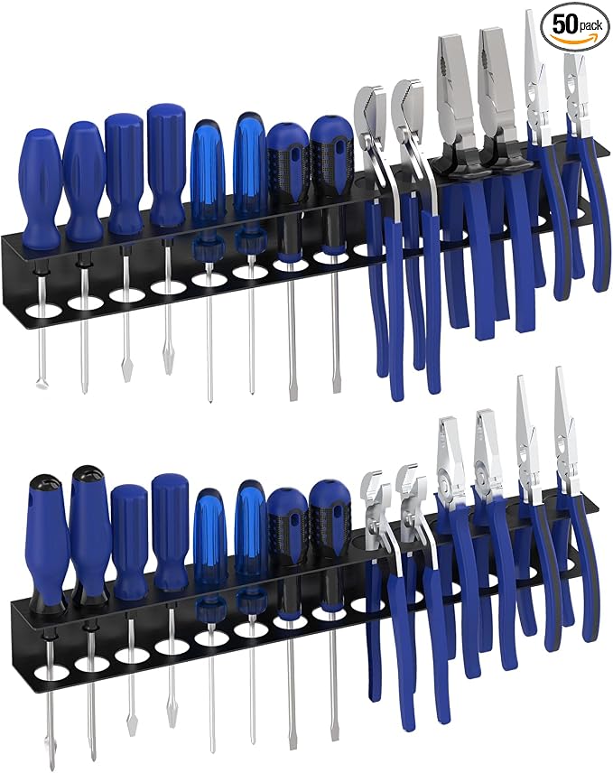 Screwdriver Organizer Wall Mount, Screw Driver Holder, Metal Plier Rack Utility by Unknown