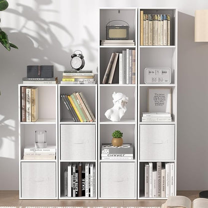 Cube Bookshelf, 5 Cube Storage Organizer, Freestanding 5 Tier Open Display Shelf - Image 2