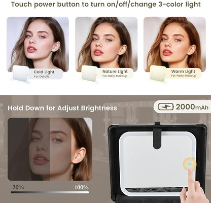 Makeup Case with Drawer, Detachable Lighted LED Mirror, Makeup Organizer Box - Image 6