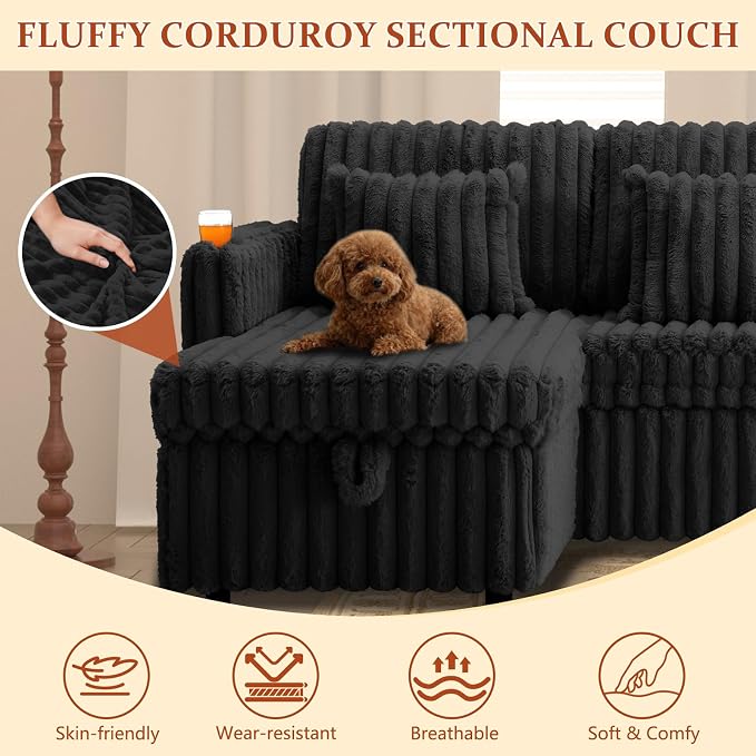 107'' Sectional Sleeper Sofa - Image 7