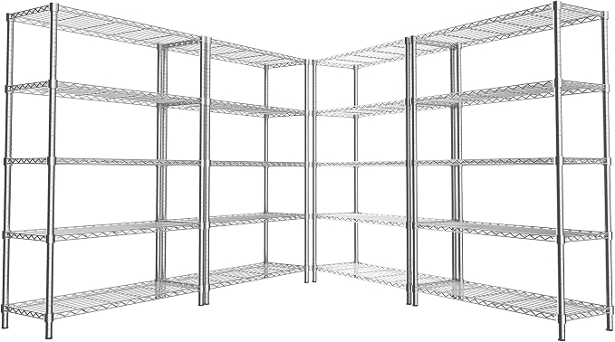 Storage Shelves, 5-Tier Adjustable Metal Industrial Utility Shelf Rack by Unknown
