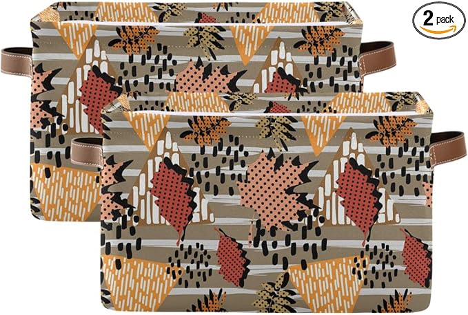 ZAZYXTJ Memphis Storage Basket for Shelves Open Storage Bin 2Pack | Foldable by ZAZYXTJ