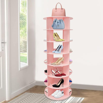 Rotating Shoe Rack Tower, 7 Tier Vertical Shoe Storage Rack, 360 Revolving - Image 4
