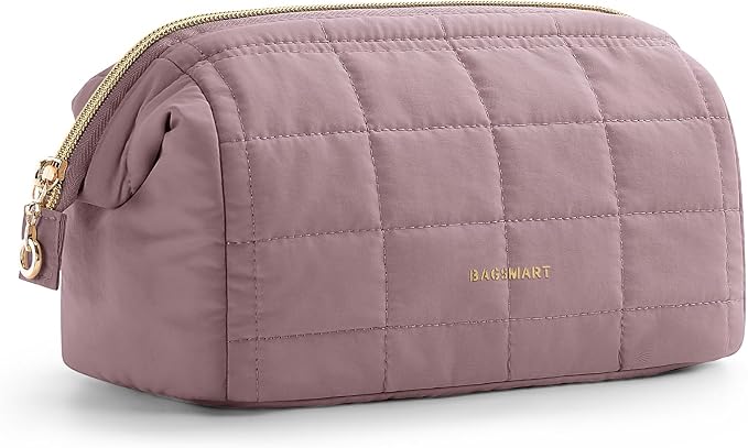 BAGSMART Makeup Bag Travel Cosmetic Bag, Puffy Padded Make Up Bags by BAGSMART