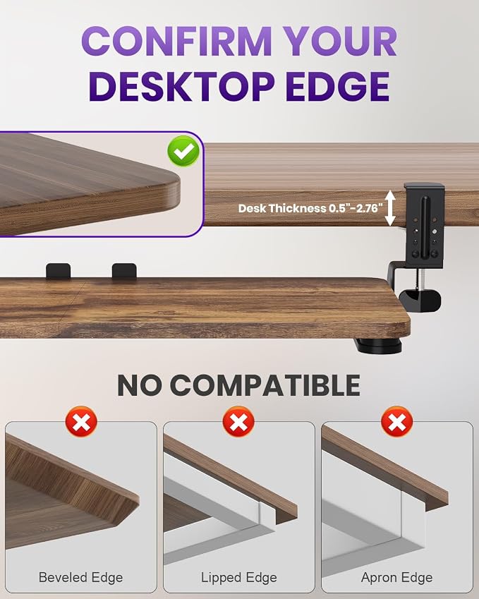 Ergonomic Mouse & Keyboard Tray Under Desk, Pull Out - Image 7
