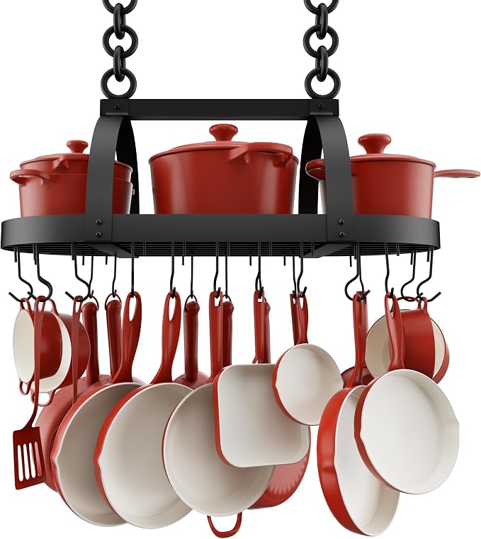 KES Ceiling Pot Rack 34-Inch Hanging Pot Rack by KES