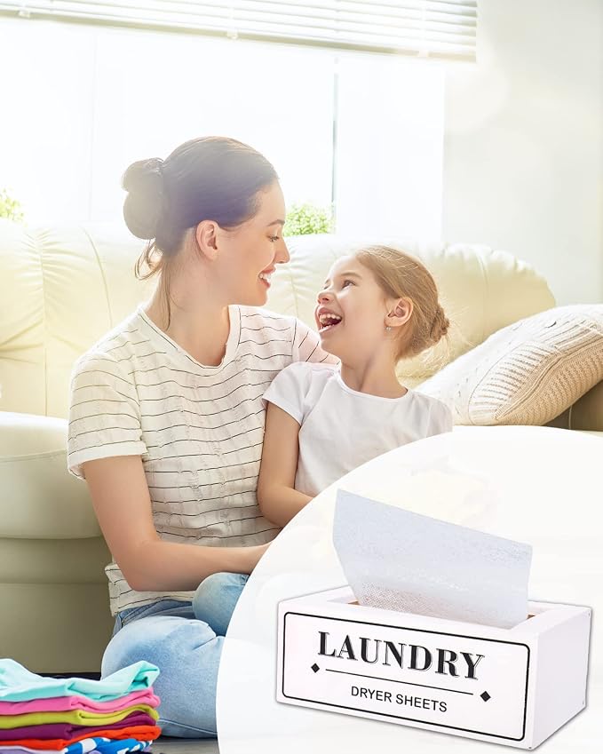 Dryer Sheet Holder Dispenser Container, Space Saving Laundry Room Organization - Image 7