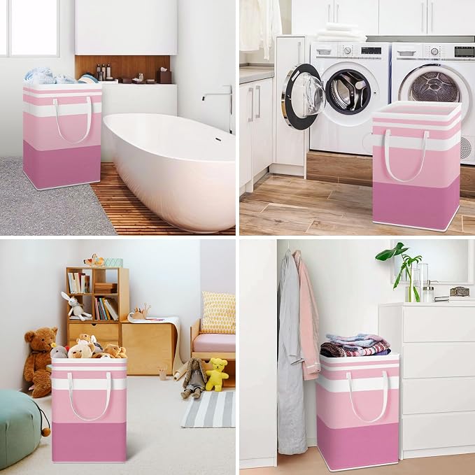 HomeHacks 2 Pack Large Laundry Baskets, Waterproof, Freestanding Laundry Hampers - Image 6