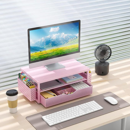 gianotter Wood Monitor Stand Riser, Desk Organizer - Image 4