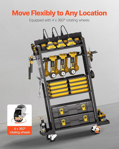 VEVOR 4-Tier Tool Organizer Cart - Image 4