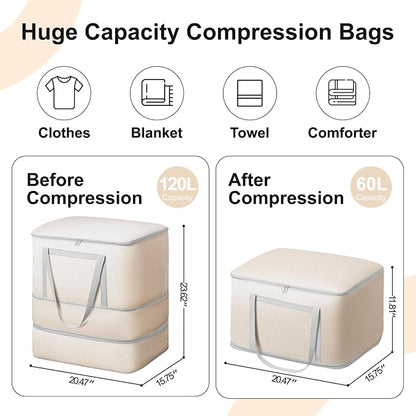 Comforter Storage Bag - 120L Bedding Storage Bags - Image 2