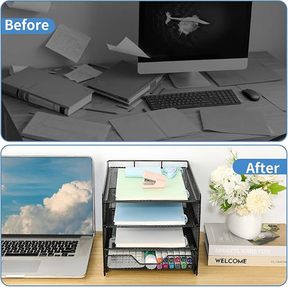 OPNICE Desk Organizer, 4-Tier Desktop File Organizer - Image 4