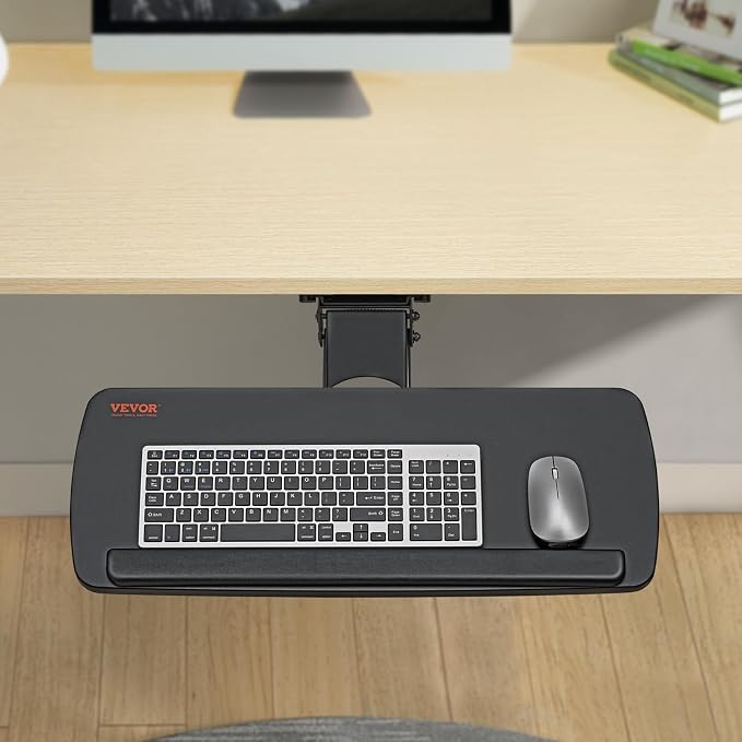 VEVOR Under-Desk Keyboard Tray, Adjustable - Image 8