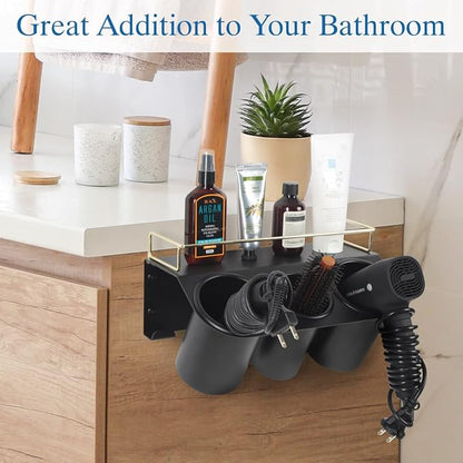 J JACKCUBE DESIGN Hair Dryer Holder Wall Mount Bathroom Vanity Hair Styling - Image 6