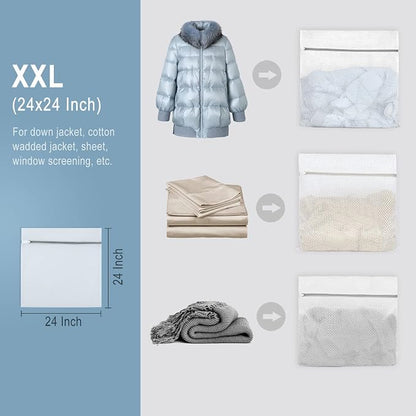 Muchfun 2Pcs Durable Honeycomb Mesh Laundry Bags - Image 6