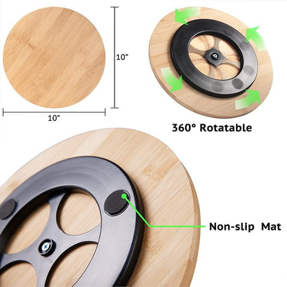 10 Inch Bamboo Lazy Susan Organizer Turntable - Image 2