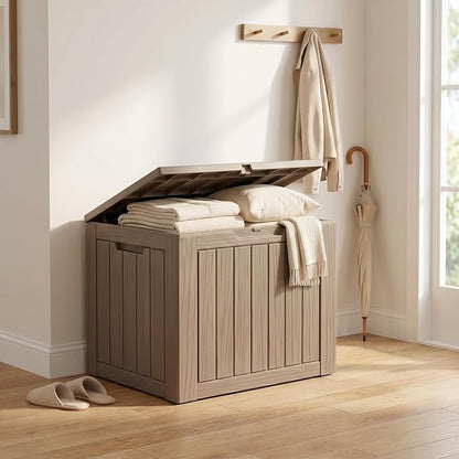 35 Gallon Deck Box Outdoor Waterproof, Resin Storage Box Outdoor Lockable - Image 6