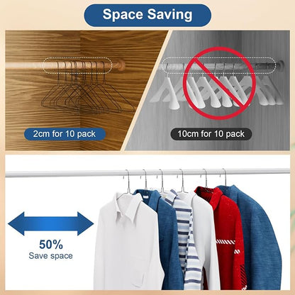 SPECILITE Wire Metal Clothes Hangers Bulk 100 Pack - Image 4