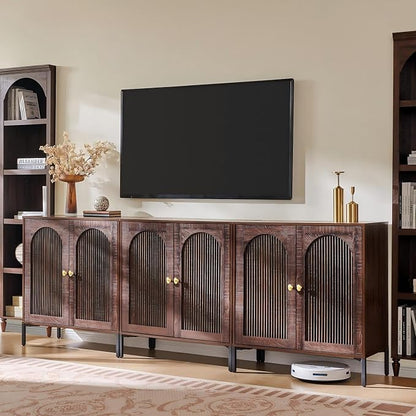 IFGET 92.63" W Modern Arched Sideboard Buffet Cabinet - Image 8