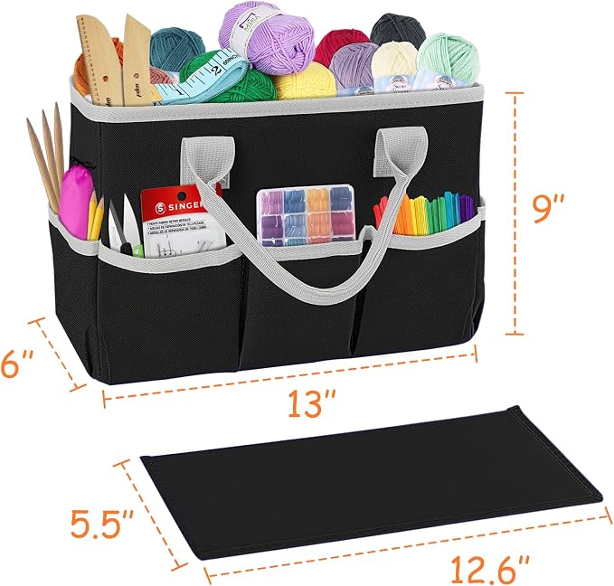 ZKOO Art Supply Storage Organizer Caddy, Craft Tote Bags - Image 2