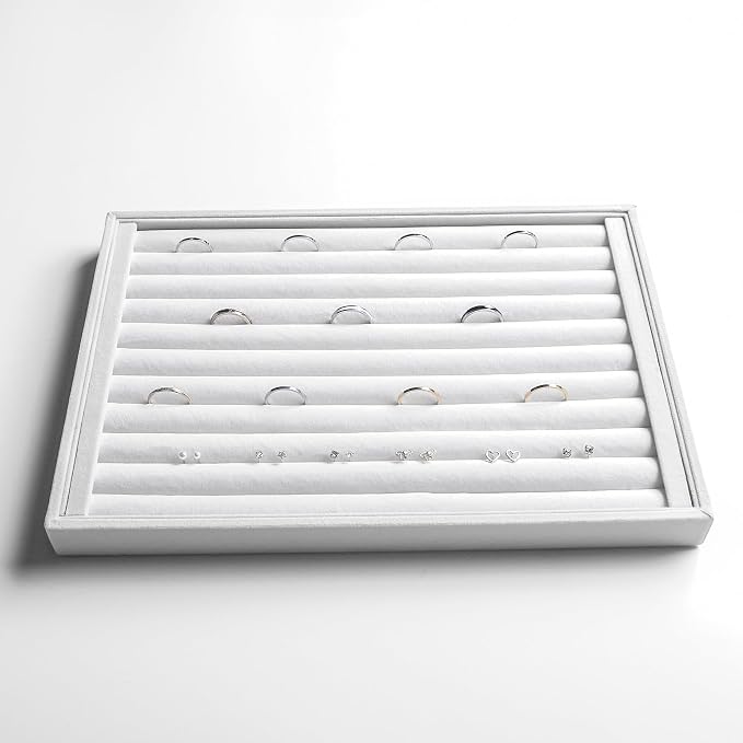 Frebeauty Stackable Velvet Jewelry Organizer Trays - Image 5
