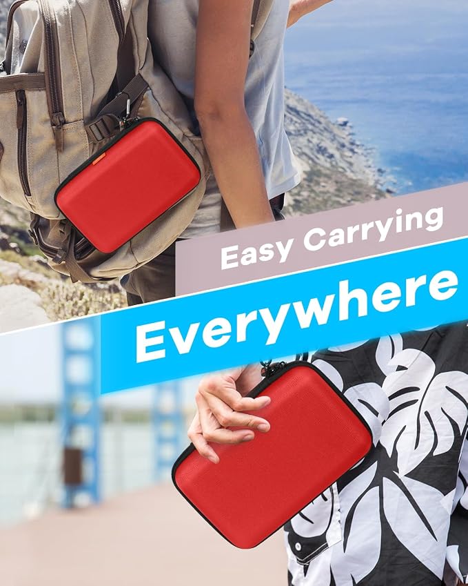Pure-Red Shockproof Hard Shell Carrying Case - Image 7