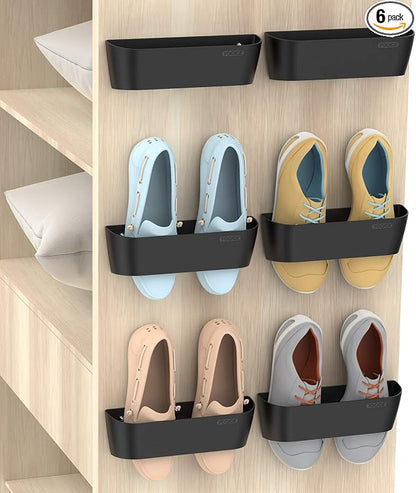 Wall Mounted Shoes Rack 6Pack by Yocice