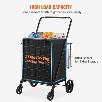 VEVOR Folding Shopping Cart - Image 3
