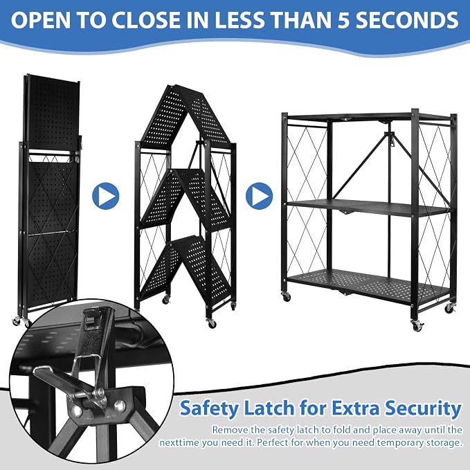 3-Tier Foldable Storage Shelf - Image 6