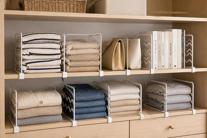 White Plastic Closet Shelf Dividers – Closet Organizers and Storage - Image 4