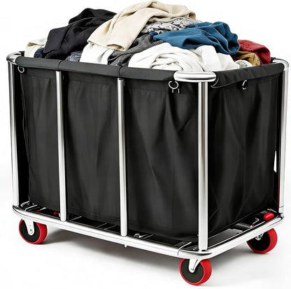 Commercial Laundry Cart with Wheels Industrial 12 Bushel Hamper Sorters Large by XIJIXILI