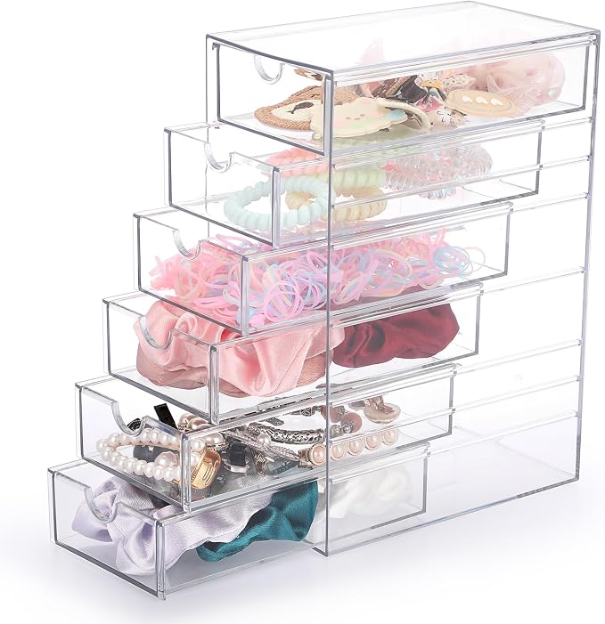 Hipiwe Plastic Drawer Organizer Clear Desktop Drawers Box - Image 8