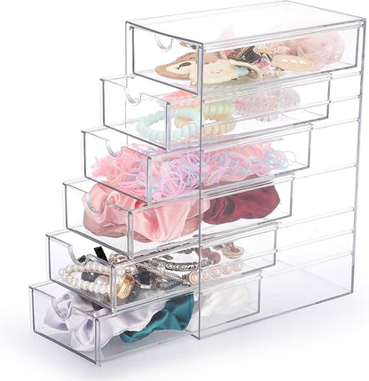 Hipiwe Plastic Drawer Organizer Clear Desktop Drawers Box - Image 8