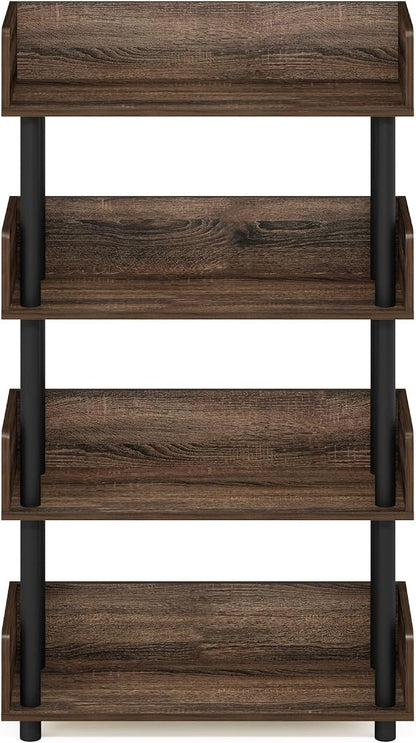 Furinno TURN-N-TUBE 4-Tier Display Shelf, Storage Shelves, Book Shelf, Open - Image 7