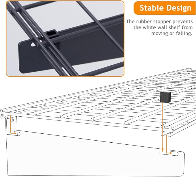 Wallmaster 2-Pack 15x45 Heavy Duty Garage Wall Shelving 45-inch-by-15-inch Wall - Image 5