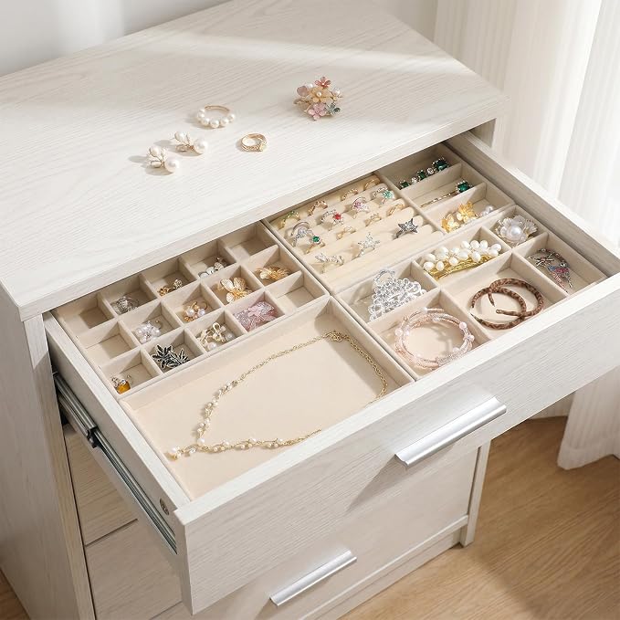 8 Pack Velvet Jewelry Trays Stackable Jewelry Organizer Tray Inserts - Image 4