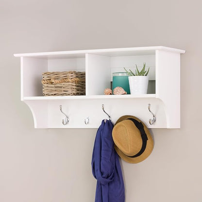 Prepac 36" Contemporary Wall Mounted Coat Rack, Coat Hooks Wall Mount - Image 2