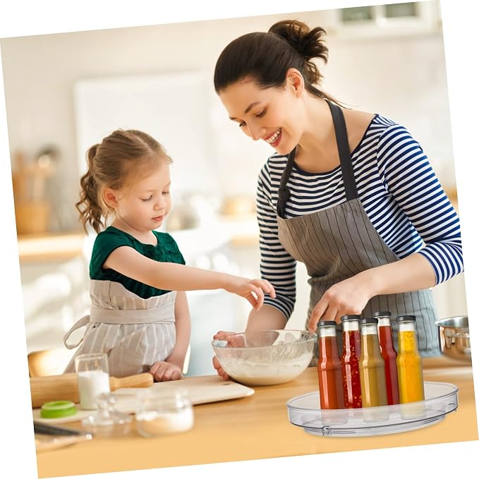 STOBAZA Rotating Storage Rack for Kitchen Seasonings and Cosmetics – Round - Image 7