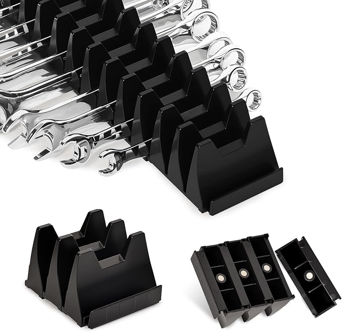 60PCS Magnetic Modular Wrench Organizer Wrench Holder by Monliful